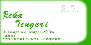 reka tengeri business card